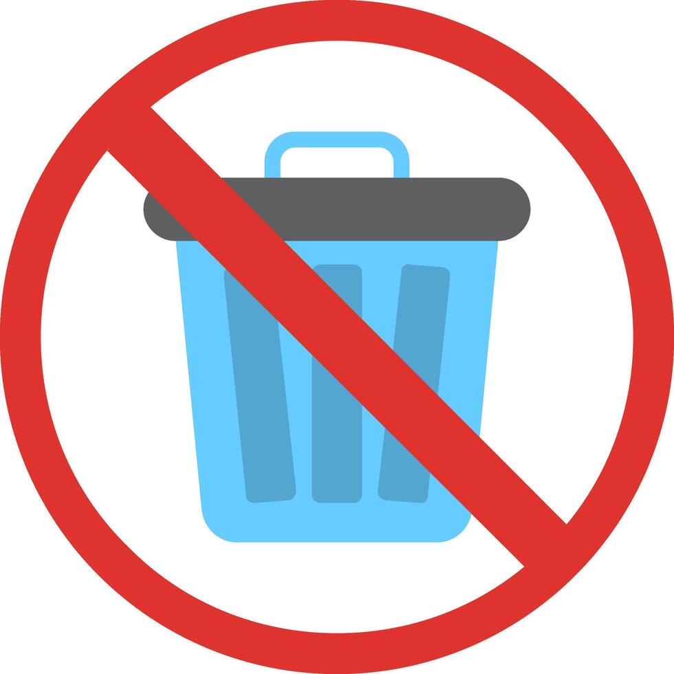 Prohibited Sign Flat Icon vector