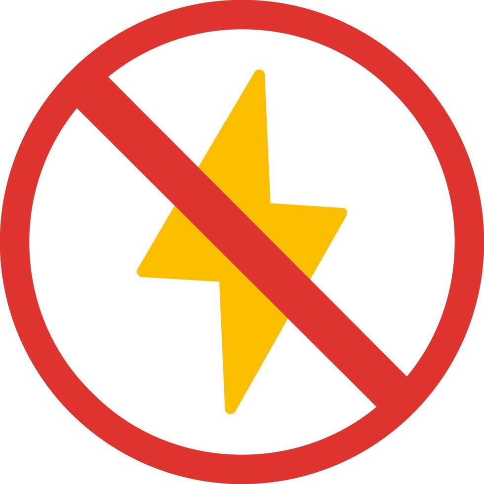 Prohibited Sign Flat Icon vector