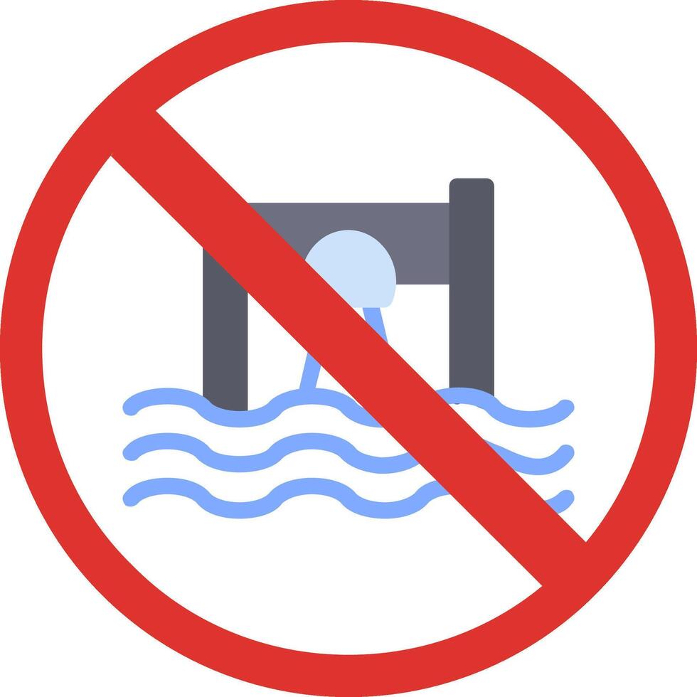 Prohibited Sign Flat Icon vector