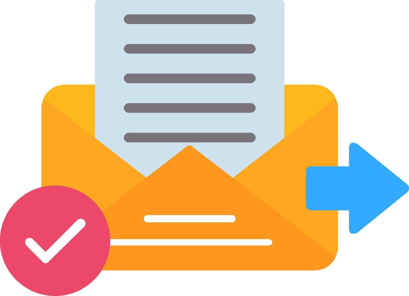 Send Mail Flat Icon vector