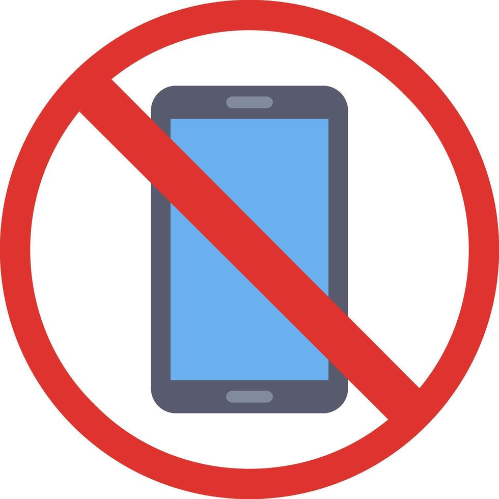 Prohibited Sign Flat Icon vector