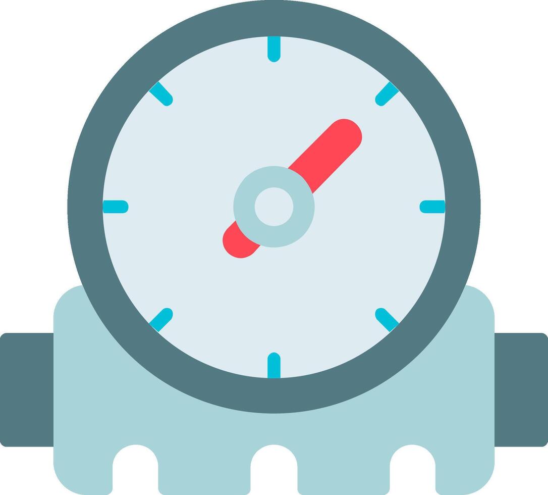 Pressure Gauge Flat Icon vector