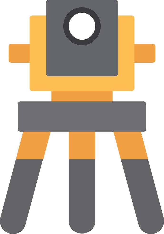Theodolite Flat Icon vector