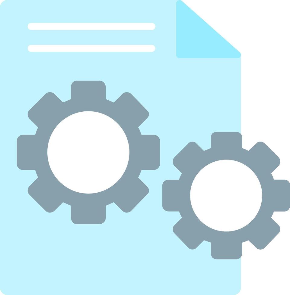 Cogs Flat Icon vector