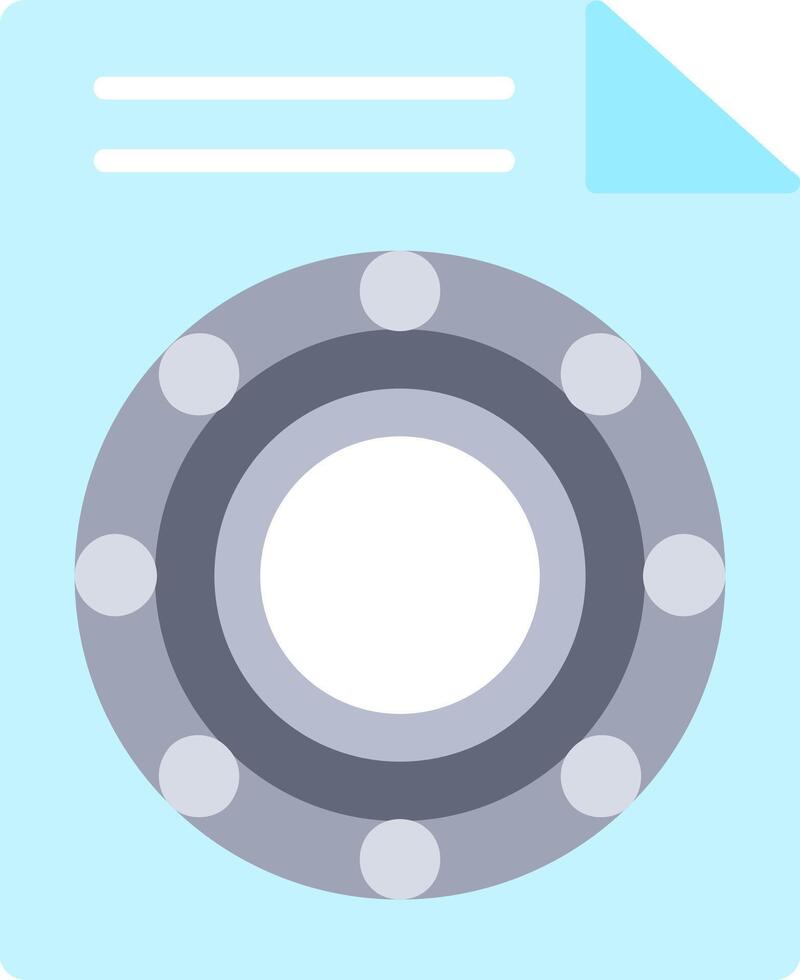 Ball Bearing Flat Icon vector