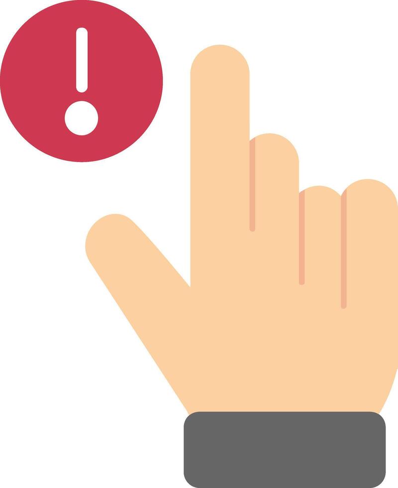 Hand Alert Flat Icon vector