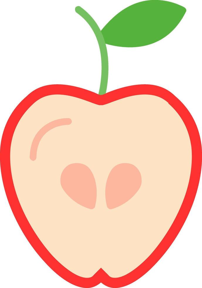 icono de manzana plana vector