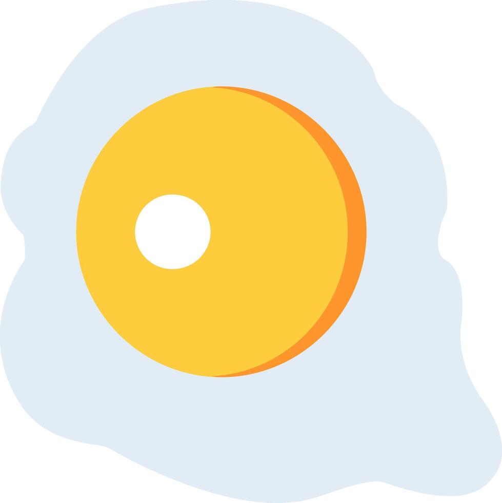 Fried Egg Flat Icon vector