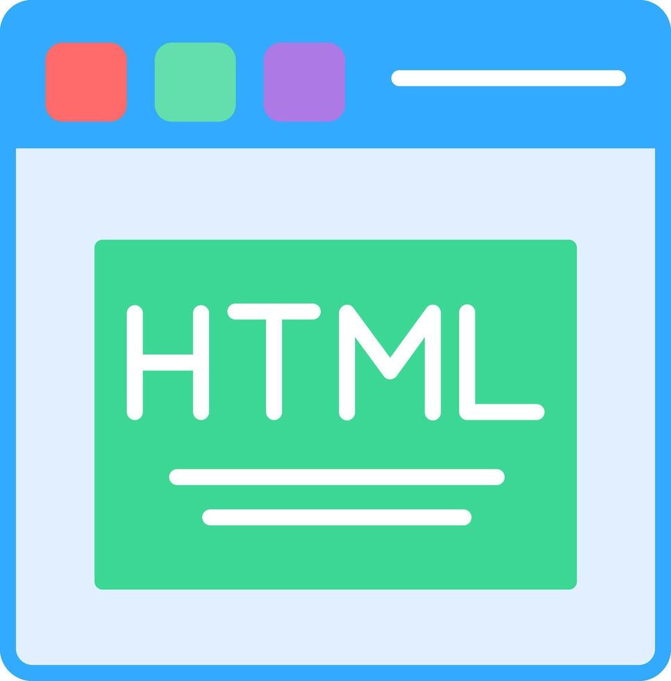 Html Flat Icon vector