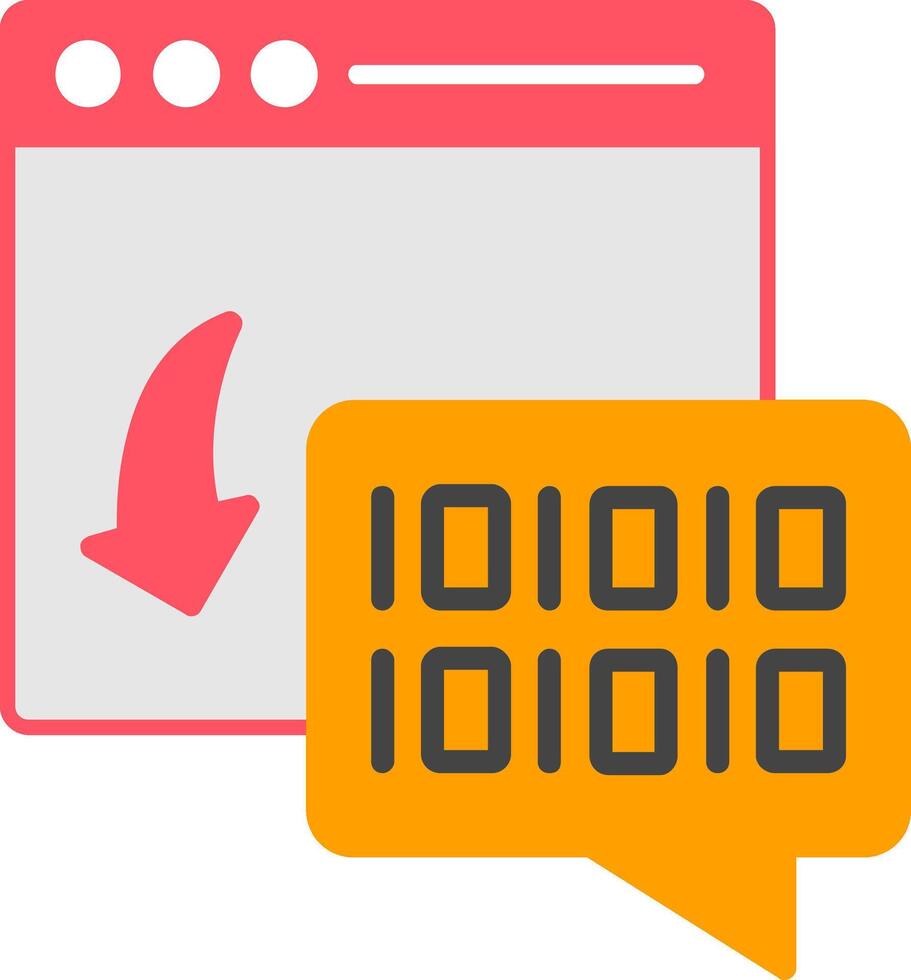 Binary Code Flat Icon vector