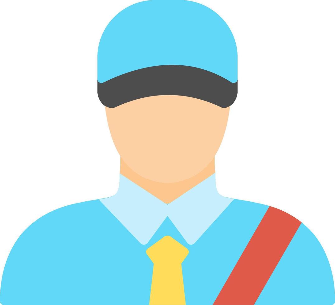 Postman Flat Icon vector