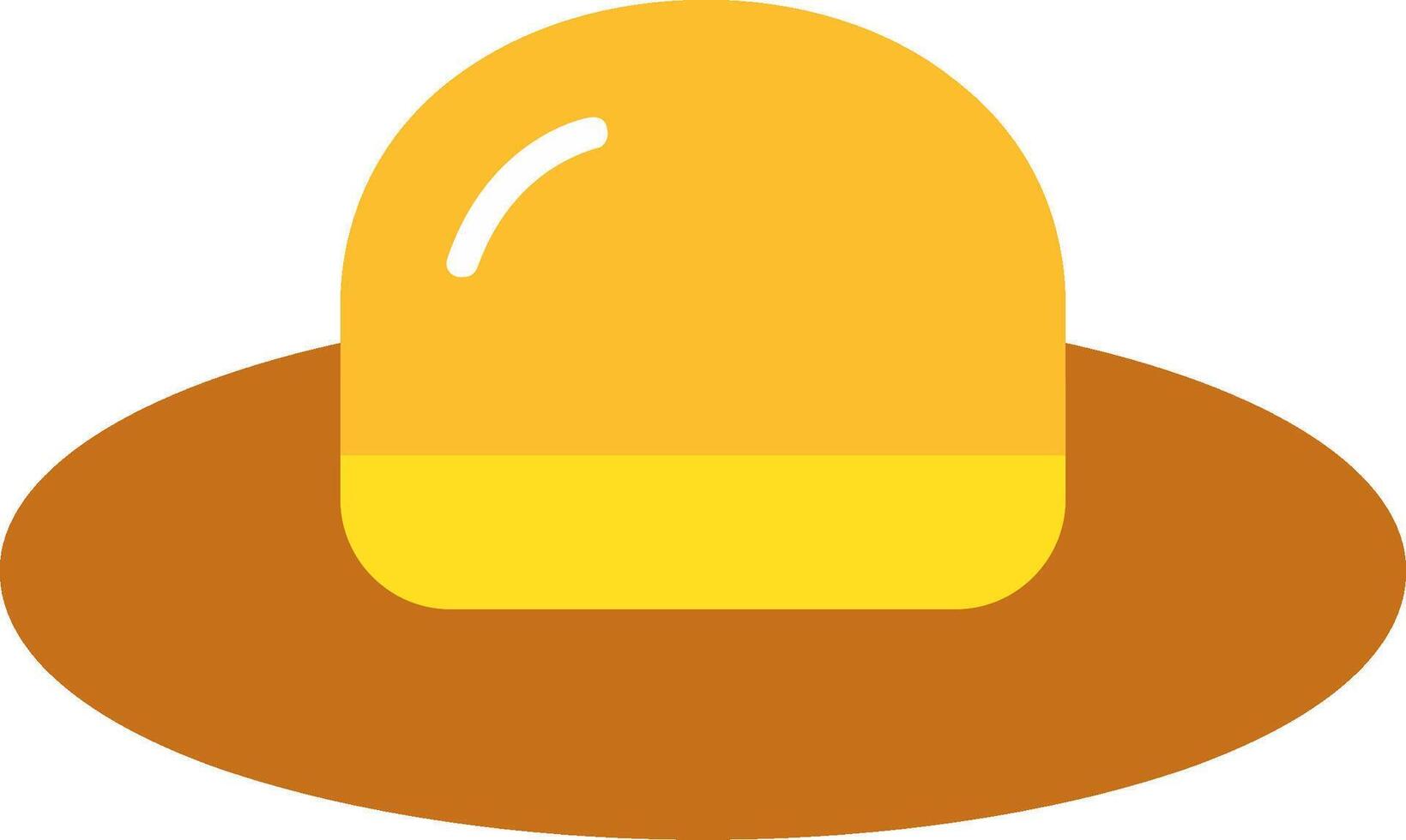 sombrero, plano, icono vector