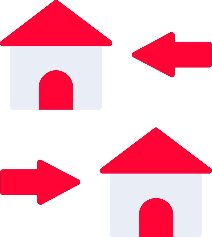 Change Of Housing Flat Icon vector