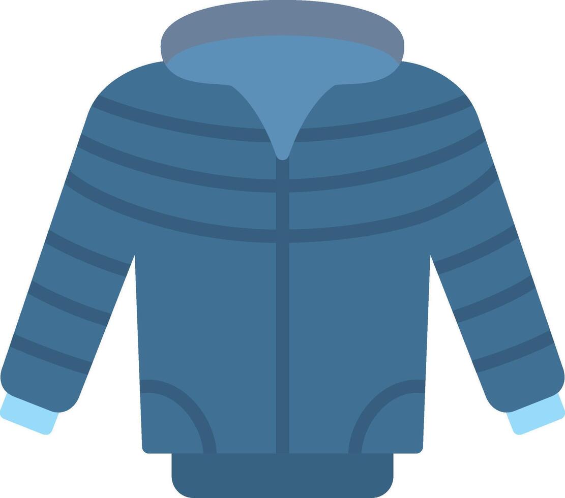 chaqueta, plano, icono vector