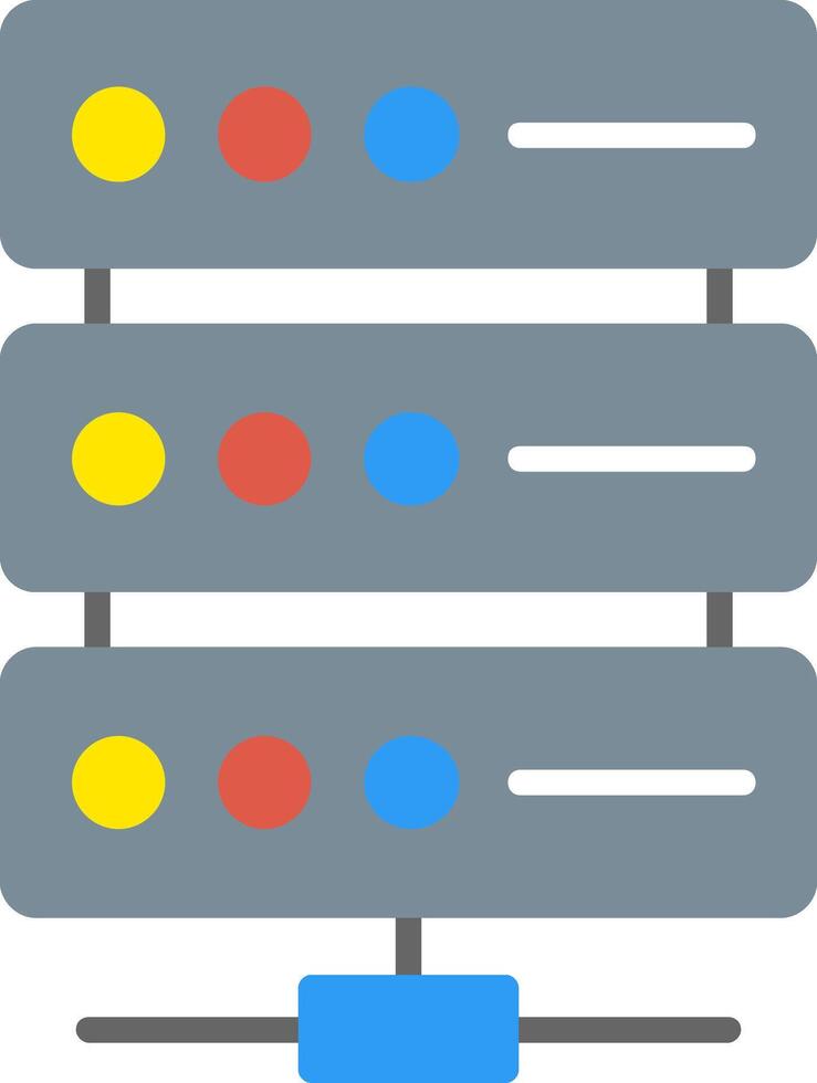 Server Flat Icon vector