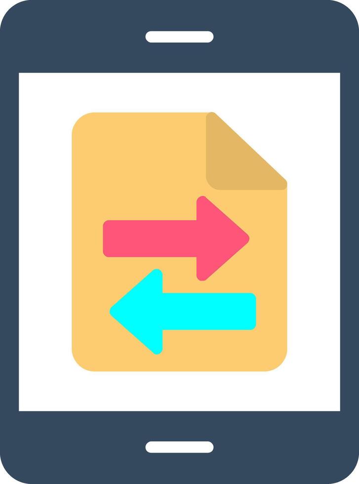 Data Transfer Flat Icon vector