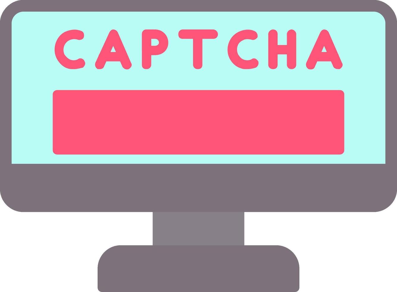 captcha plano icono vector