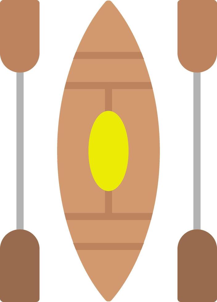 Canoe Flat Icon vector