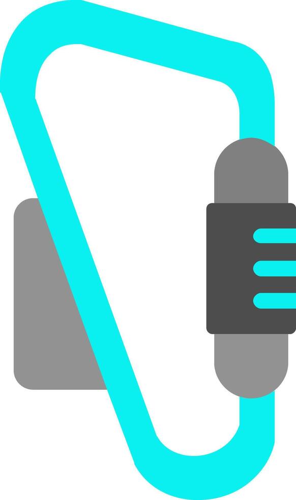 Carabiner Flat Icon vector