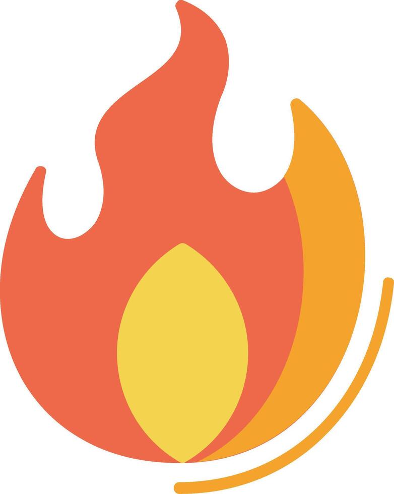 Burn Flat Icon vector