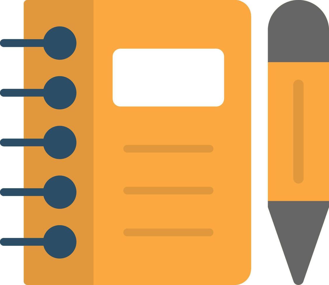 Notebook Flat Icon vector