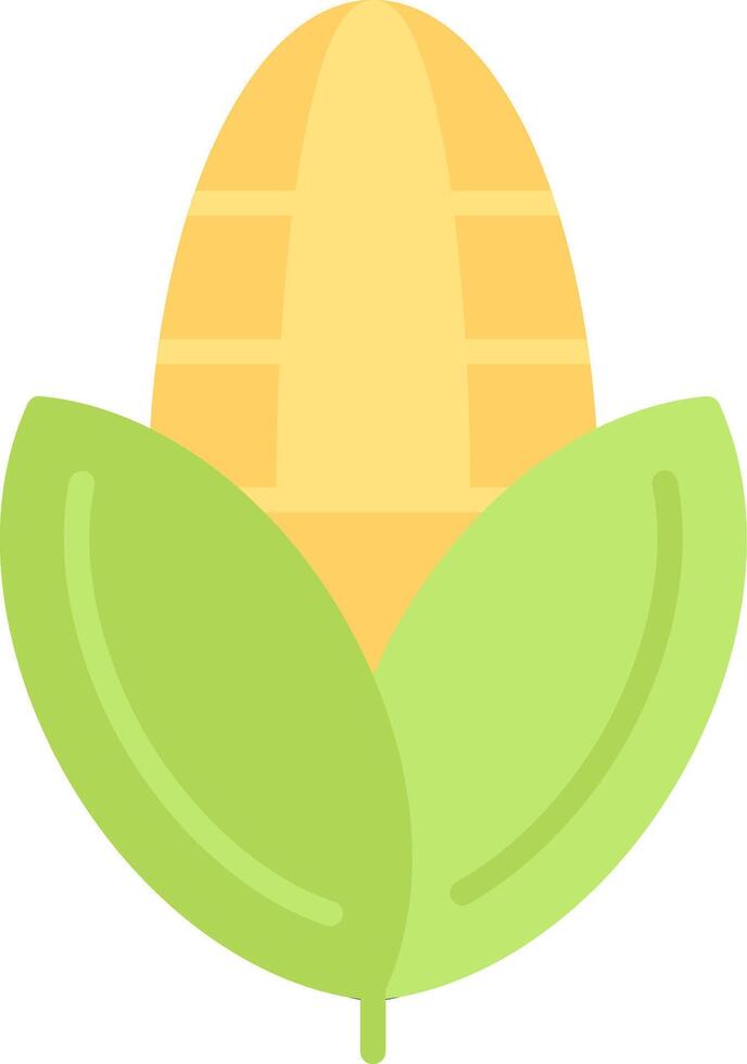 icono plano de maíz vector