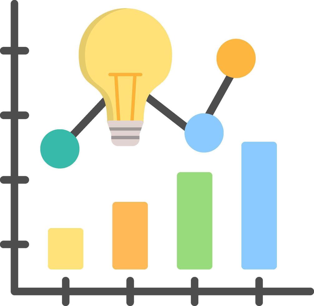 Bar Chart Flat Icon vector