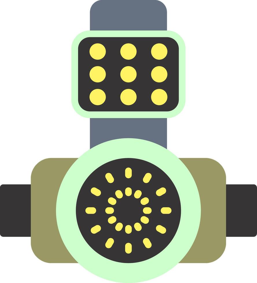 Head Light Flat Icon vector