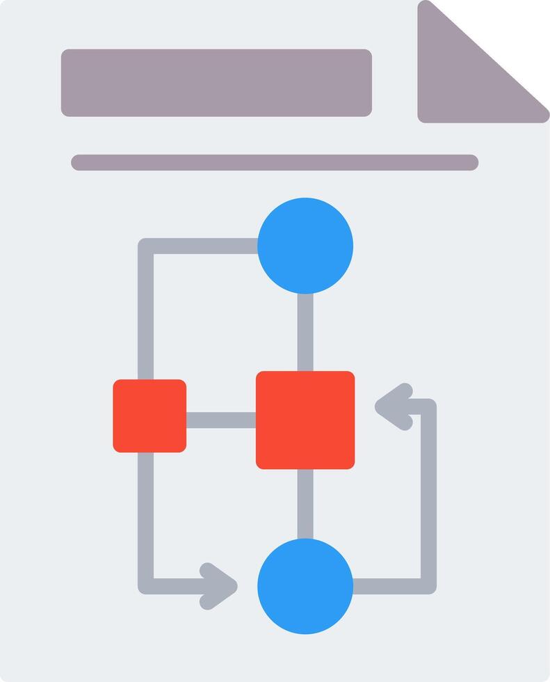 icono plano del documento vector