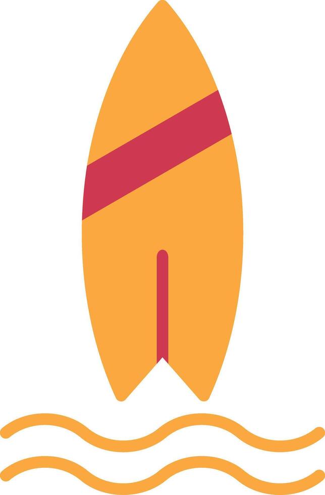 Surf Flat Icon vector