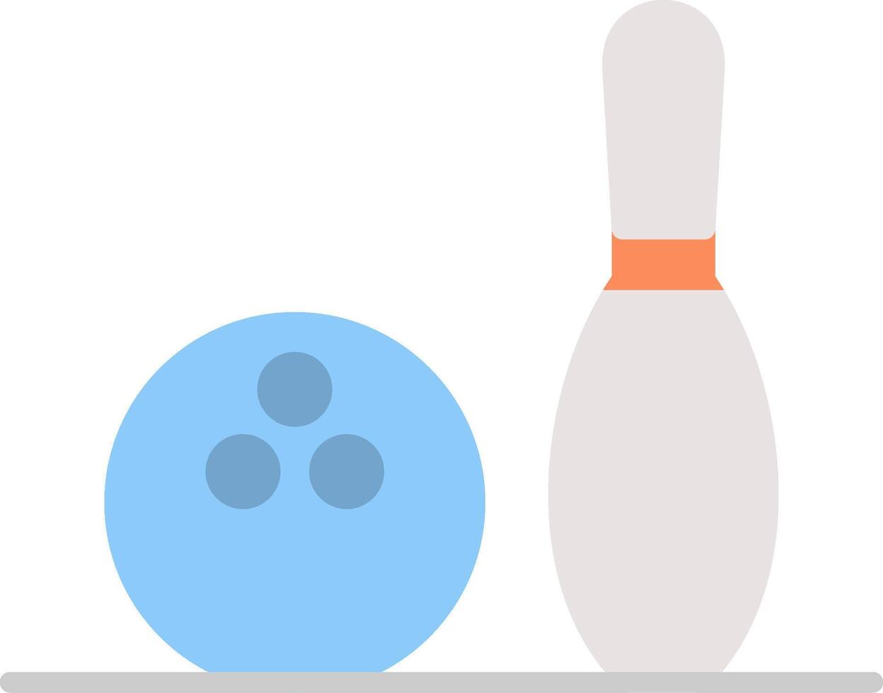 bolos, plano, icono vector