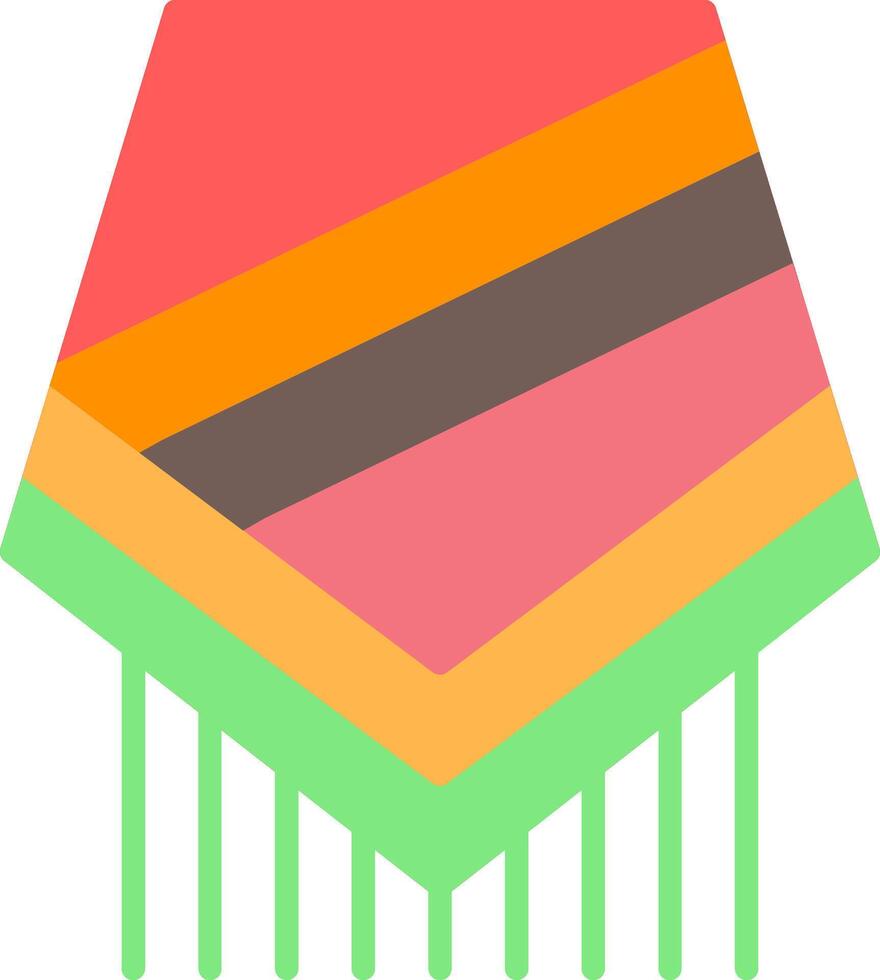 Poncho Flat Icon vector