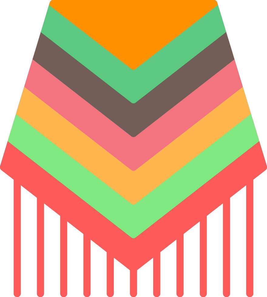 Poncho Flat Icon vector