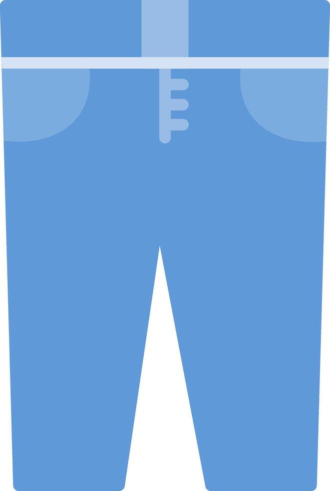 jeans, plano, icono vector