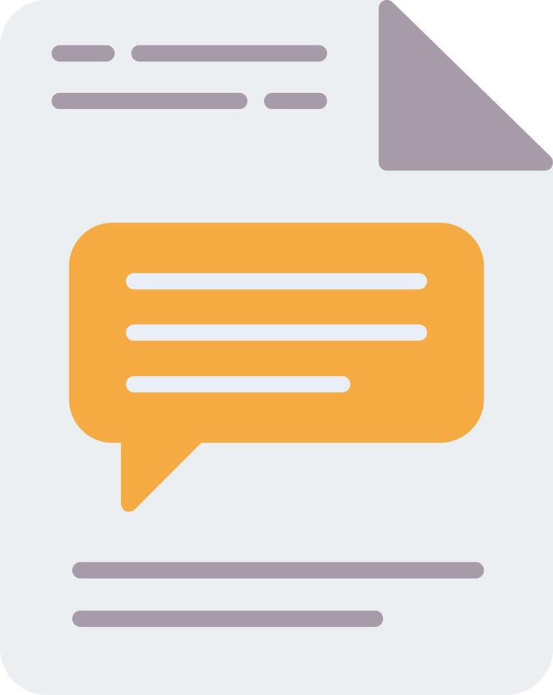 Message Flat Icon vector