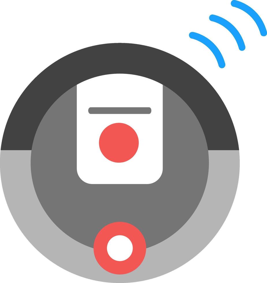 Robot Vacuum Cleaner Flat Icon vector