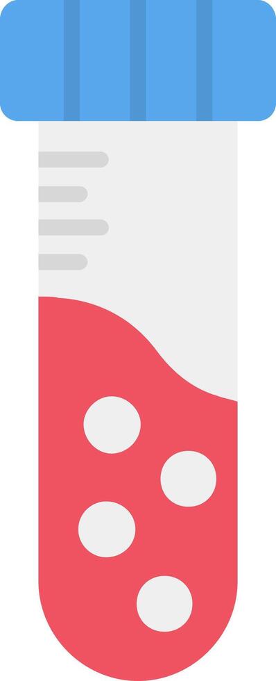 Test Tube Flat Icon vector