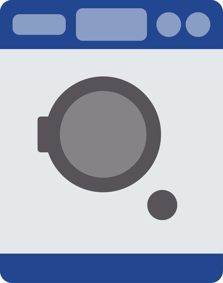 Tumble Dryer Flat Icon vector