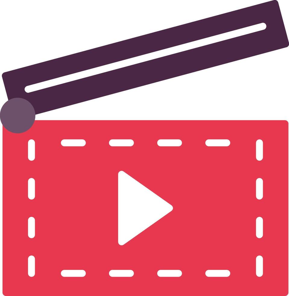 Clapperboard Flat Icon vector