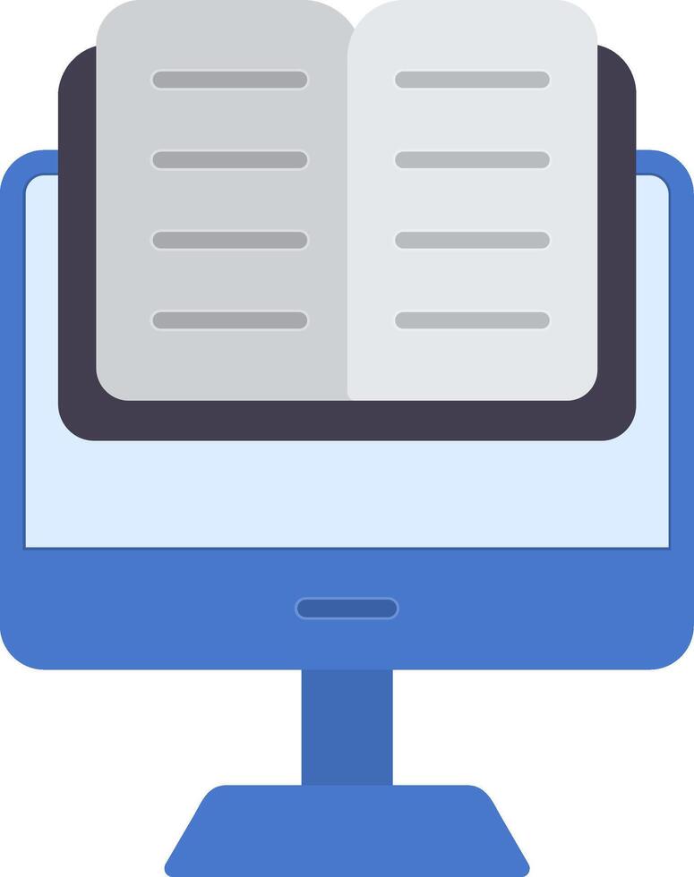 Online Learning Flat Icon vector