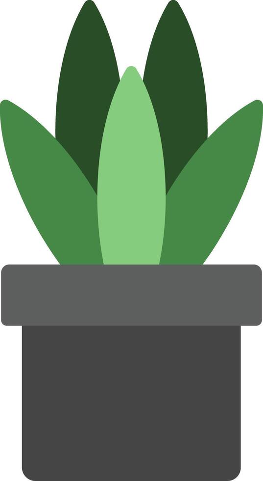 serpiente planta plano icono vector