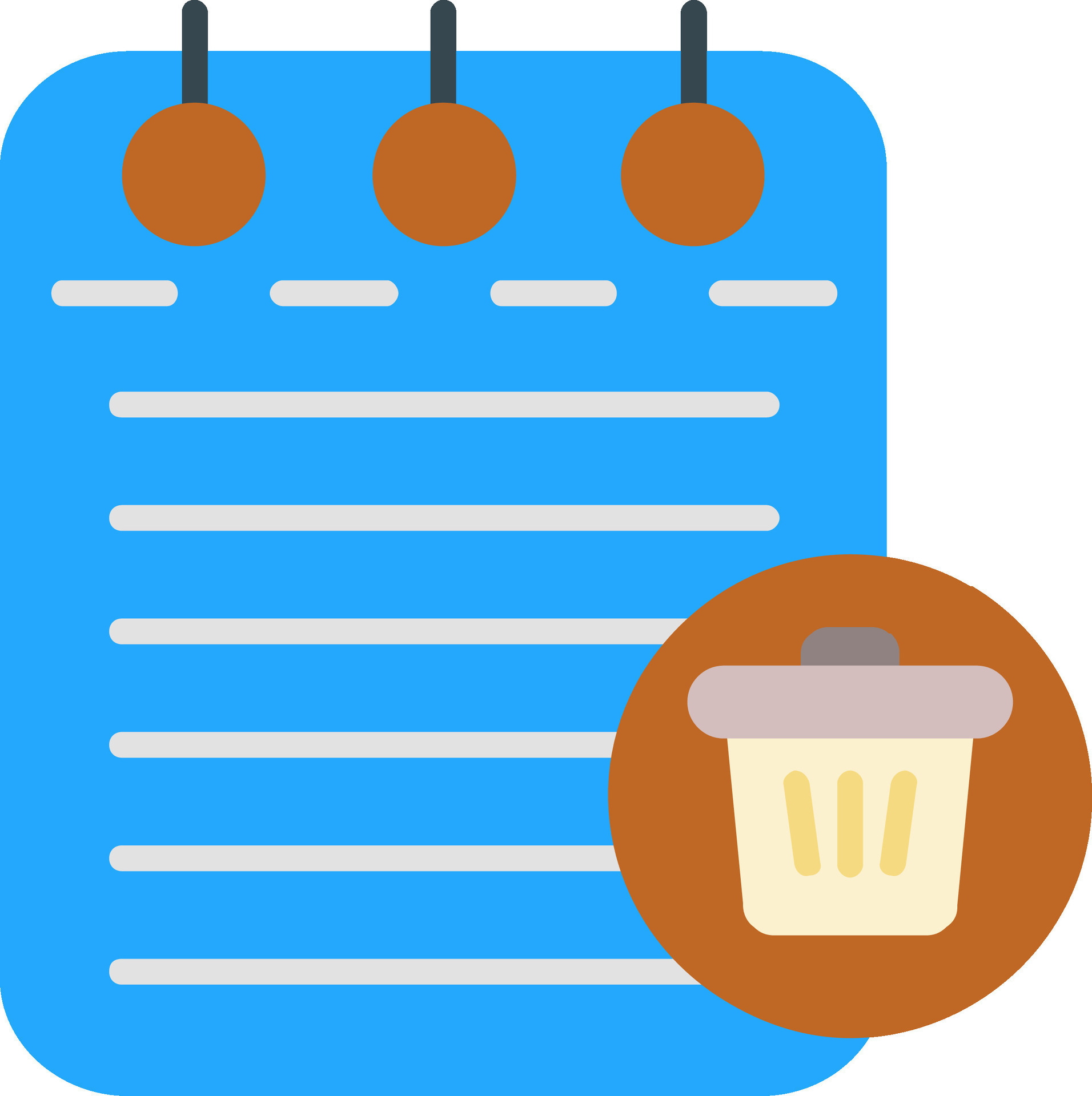 Trash Can Flat Icon 43308177 Vector Art at Vecteezy