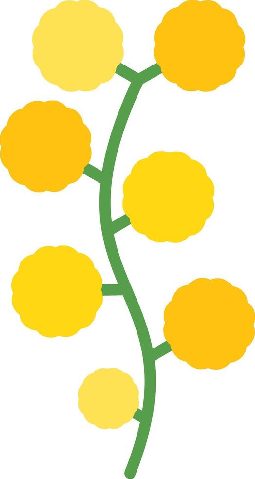 Wattle Flat Icon vector