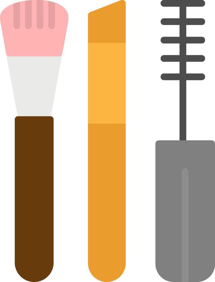 Makeup Brushes Flat Icon vector