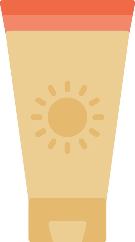 Sunblock Cream Flat Icon vector