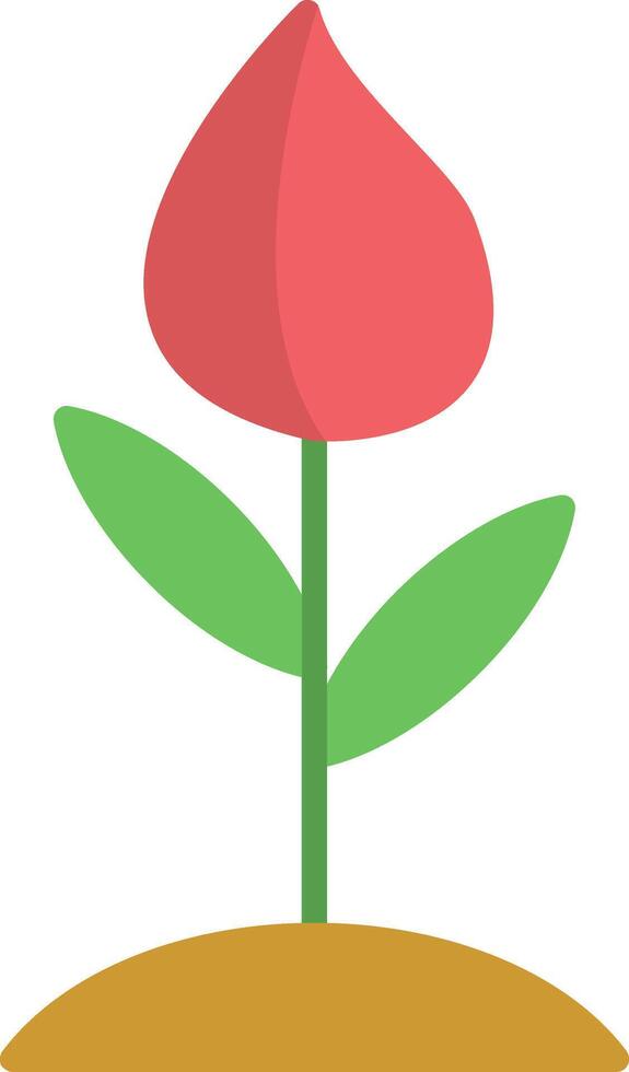 Flower Bud Flat Icon vector