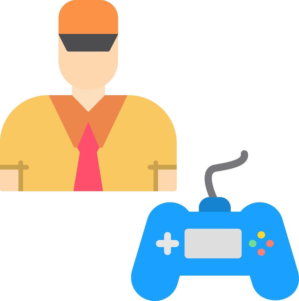 Gamer Flat Icon vector