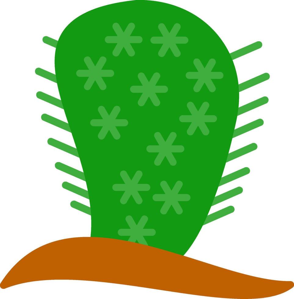 icono plano de cactus vector