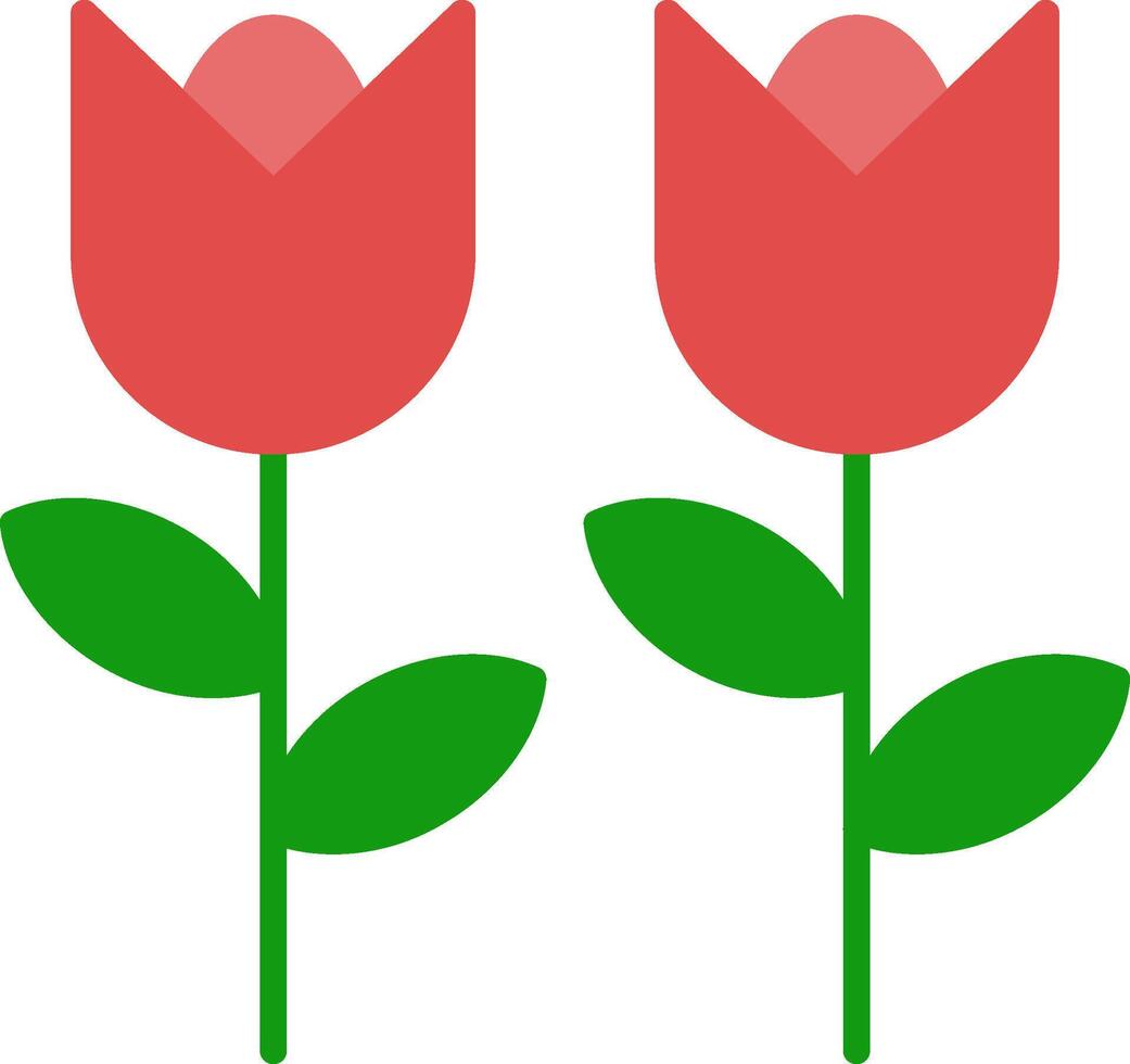 icono plano de flores vector