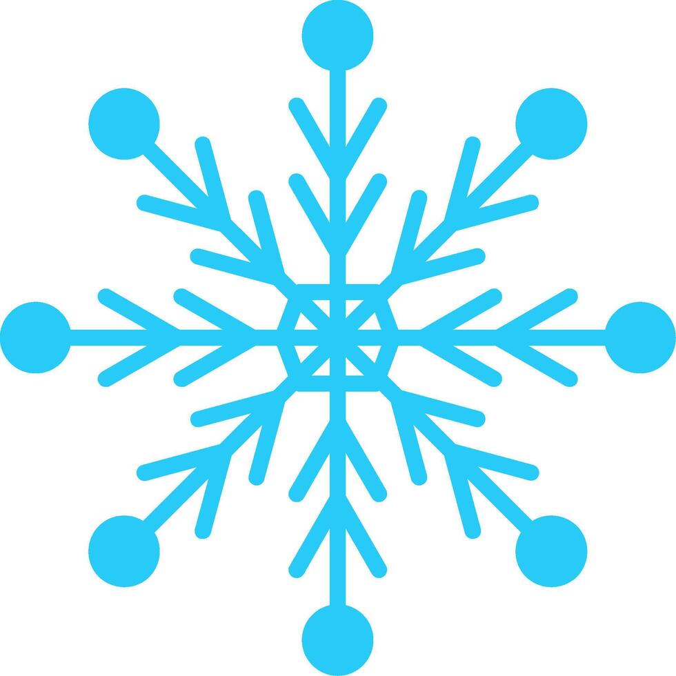 icono plano de copo de nieve vector